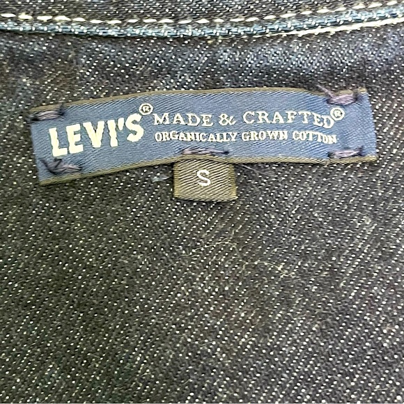LEVI’S Crafted Cropped Organic Cotton Jacket Women’s S Preppy Western Streetwear - Picture 4 of 9